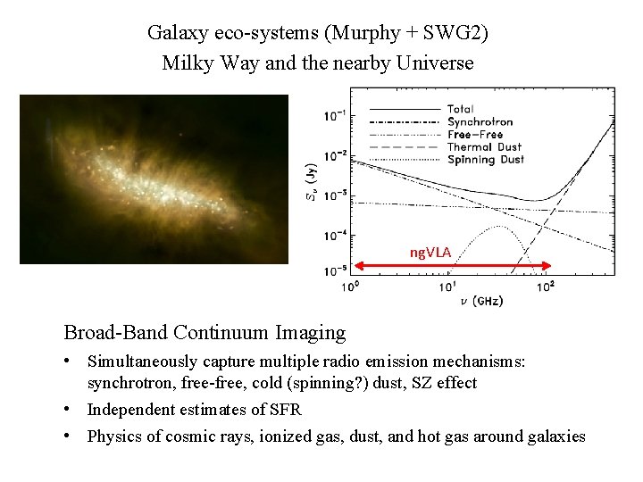 Galaxy eco-systems (Murphy + SWG 2) Milky Way and the nearby Universe ng. VLA