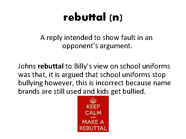 Week 9 Argumentative Vocabulary No root words this