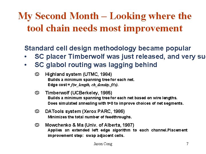 My Second Month – Looking where the tool chain needs most improvement Standard cell