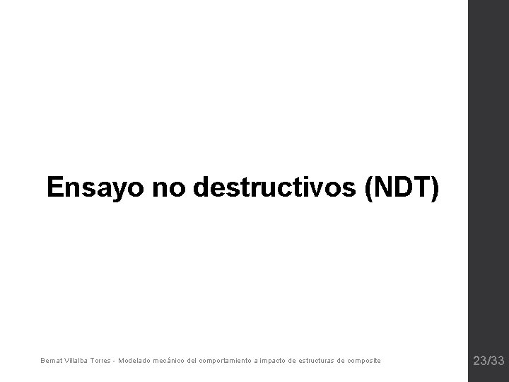 Ensayo no destructivos (NDT) Bernat Villalba Torres - Modelado mecánico del comportamiento a impacto