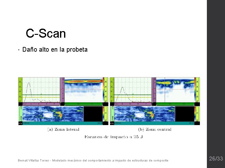 C-Scan • Daño alto en la probeta Bernat Villalba Torres - Modelado mecánico del