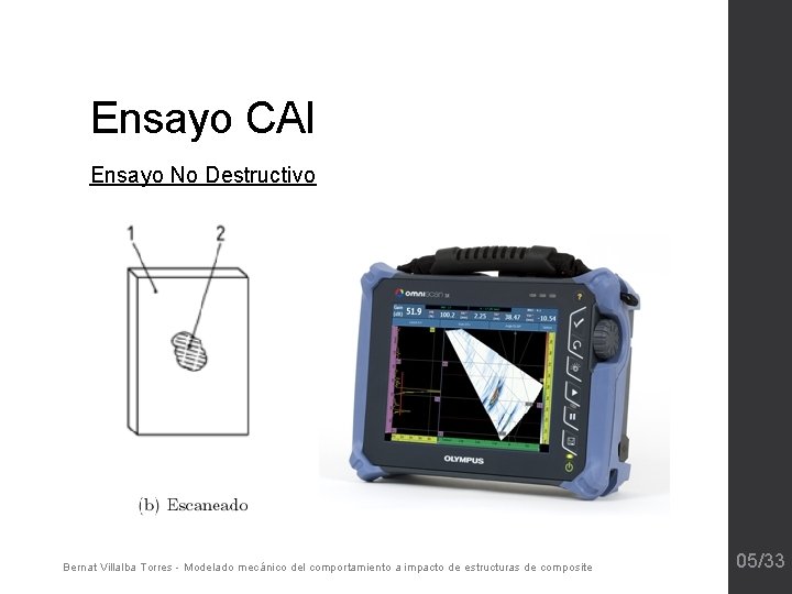 Ensayo CAI Ensayo No Destructivo Bernat Villalba Torres - Modelado mecánico del comportamiento a Ensayo CAI Ensayo No Destructivo Bernat Villalba Torres - Modelado mecánico del comportamiento a
