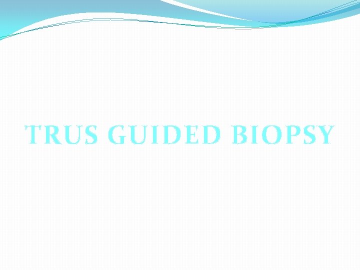 TRUS GUIDED BIOPSY 