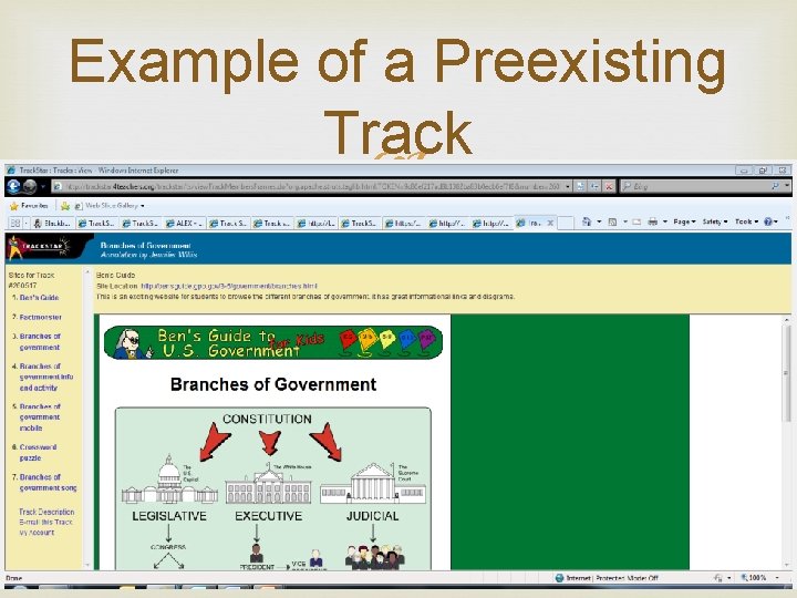 Example of a Preexisting Track 