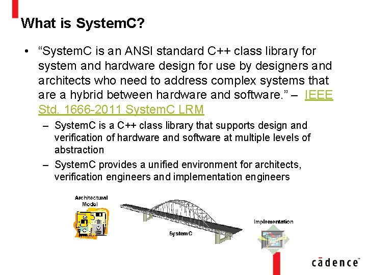 System Design Using C INVENTIVE System C Language Tutorial Bishnupriya Bhattacharya Cadence