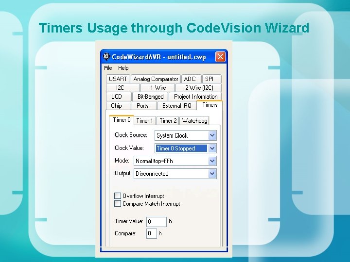 Timers Usage through Code. Vision Wizard 