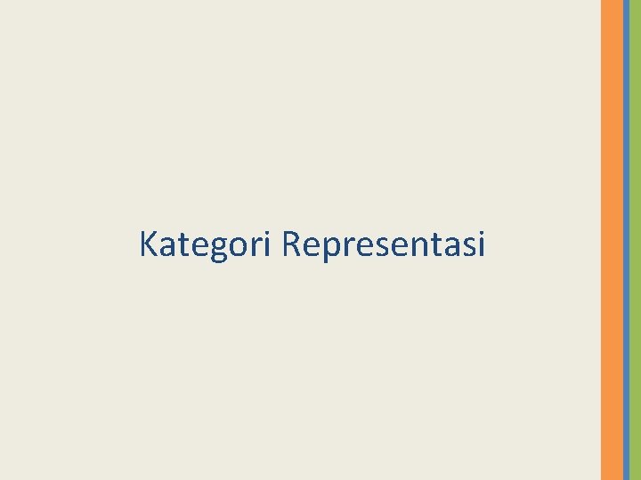 Kategori Representasi 