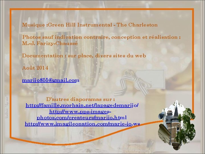 Musique : Green Hill Instrumental - The Charleston Photos sauf indication contraire, conception et