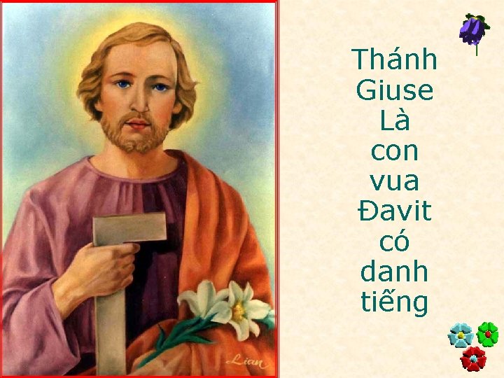 Thánh Giuse Là con vua Đavit có danh tiếng 