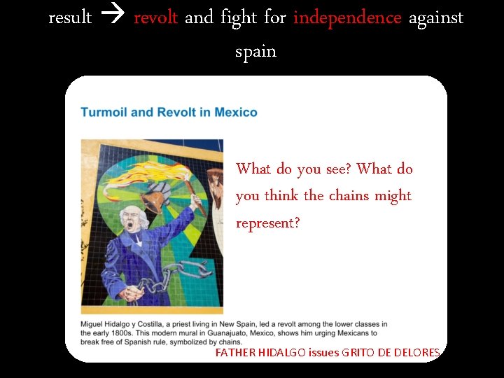 result revolt and fight for independence against spain What do you see? What do