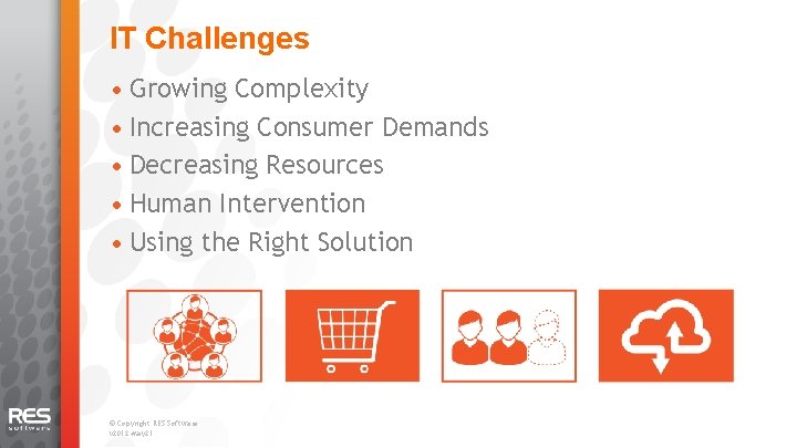 IT Challenges • Growing Complexity • Increasing Consumer Demands • Decreasing Resources • Human