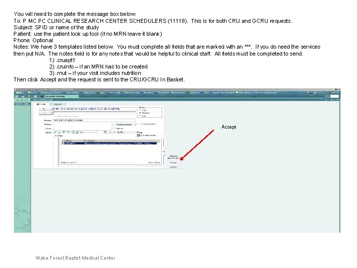 You will need to complete the message box below. To: P MC PC CLINICAL You will need to complete the message box below. To: P MC PC CLINICAL