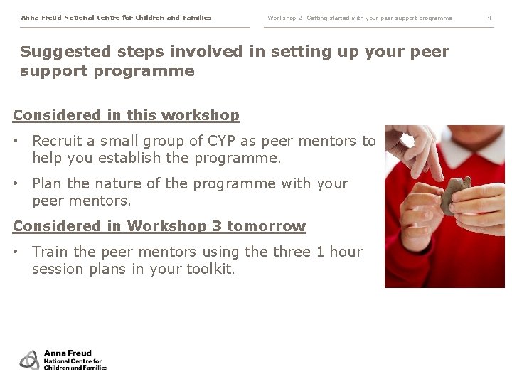 Anna Freud National Centre for Children and Families Workshop 2 -Getting started with your