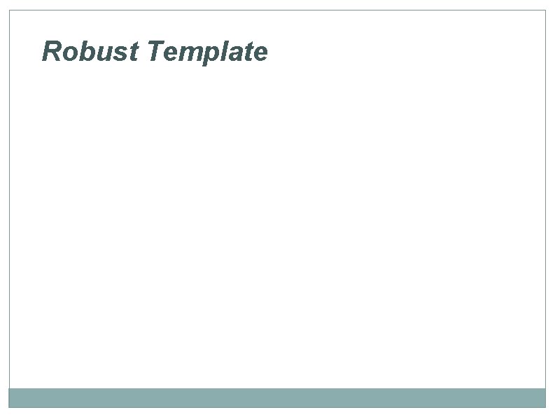 Robust Template 