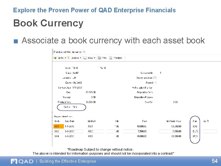 Explore the Proven Power of QAD Enterprise Financials Book Currency ■ Associate a book