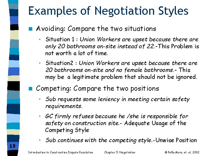 Examples of Negotiation Styles n Avoiding: Compare the two situations • Situation 1 :