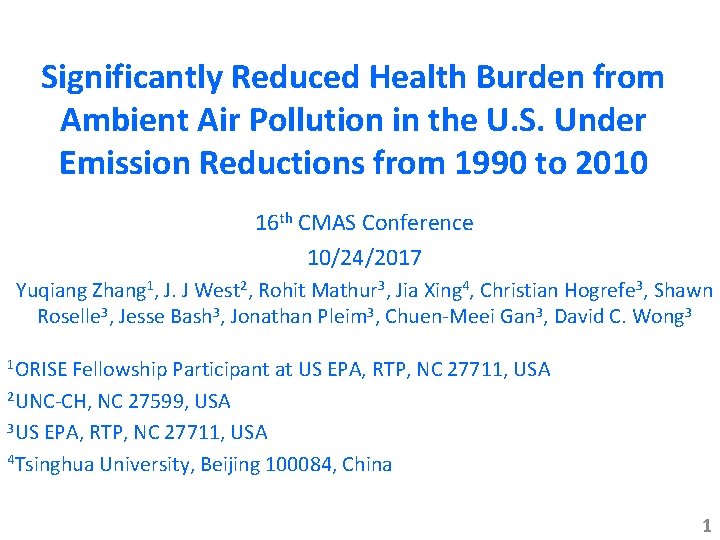 Significantly Reduced Health Burden from Ambient Air Pollution in the U. S. Under Emission