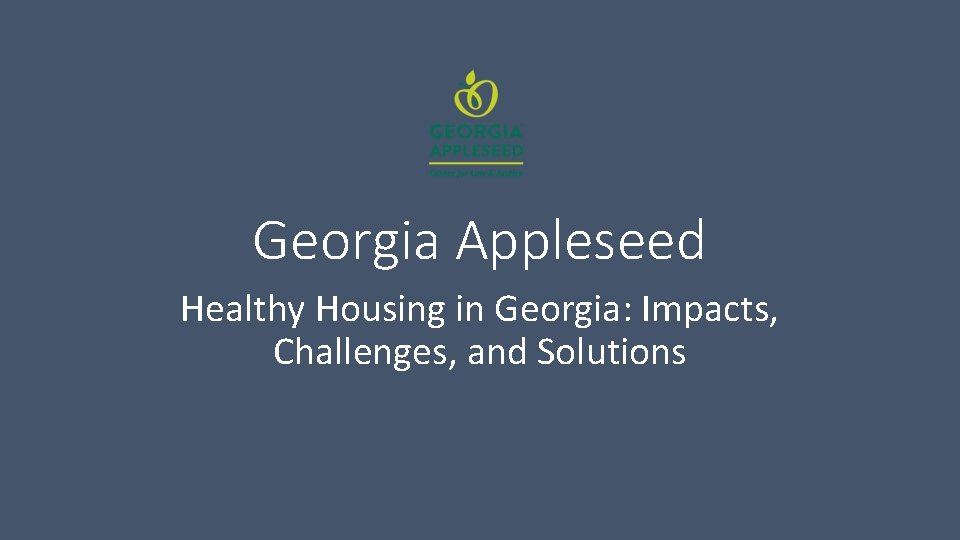 Appleseed Healthy Housing in Impacts Challenges