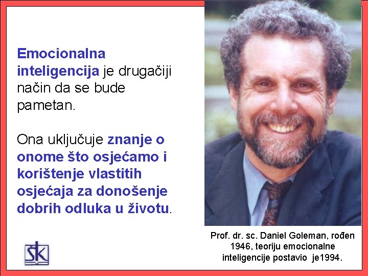 Emocionalna inteligencija je drugačiji način da se bude pametan. Ona uključuje znanje o onome