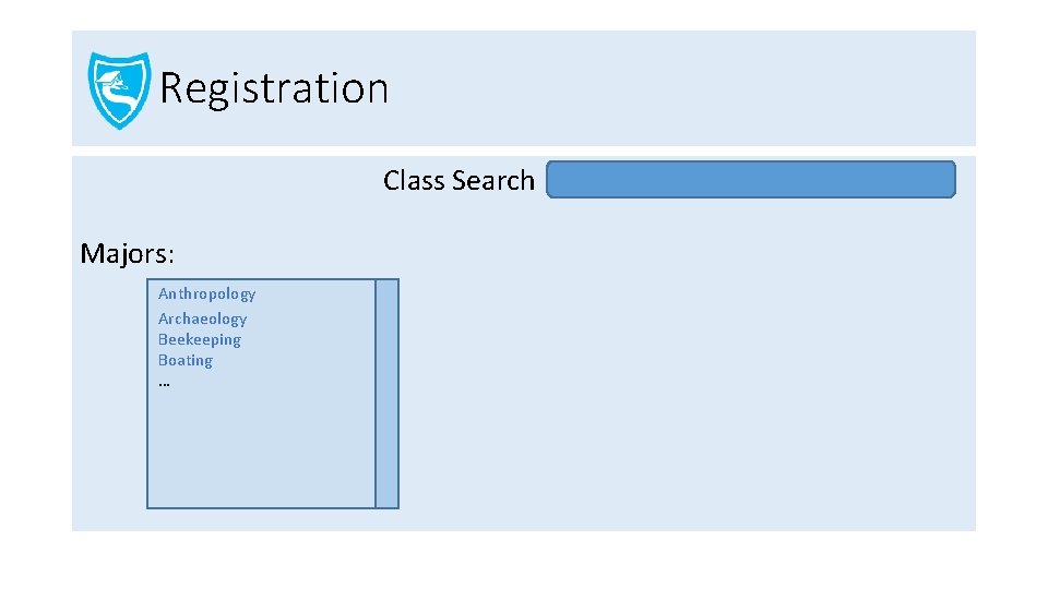 Registration Class Search Majors: Anthropology Archaeology Beekeeping Boating … 