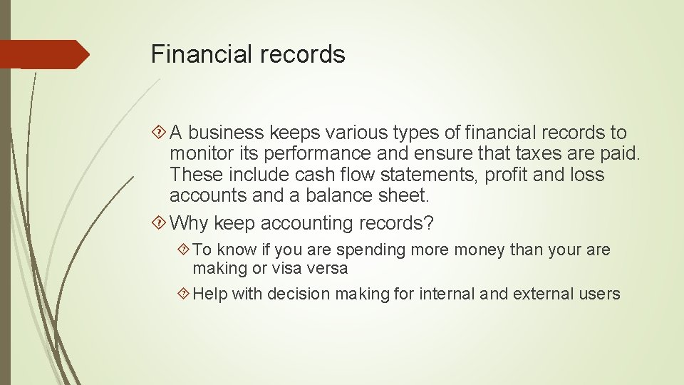 Accounting Fundamentals Chapter 29 Cambridge Tutorial Learning goals