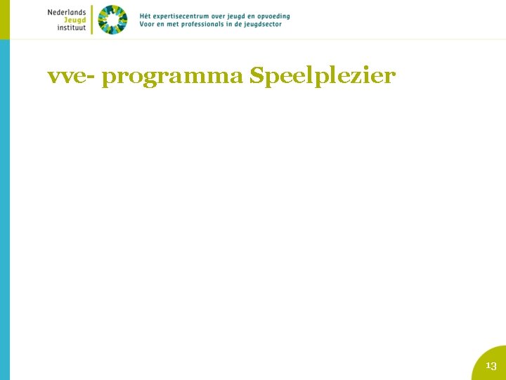 vve- programma Speelplezier 13 