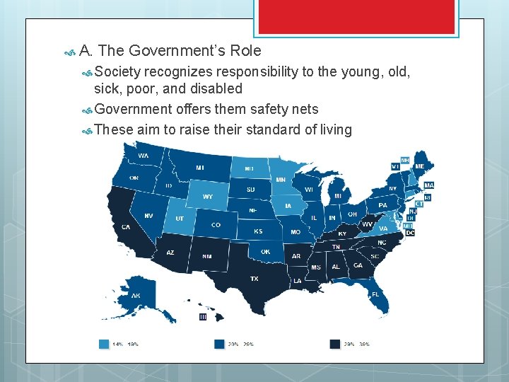  A. The Government’s Role Society recognizes responsibility to the young, old, sick, poor,