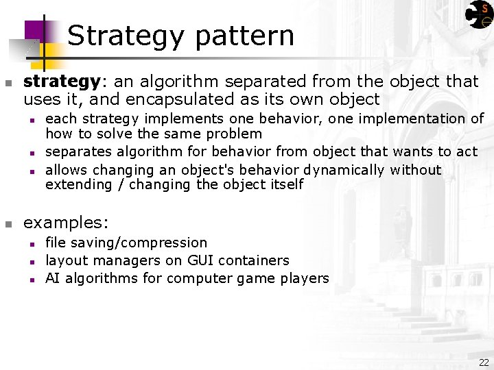CSE 403 Design Patterns and GUI Programming Reading