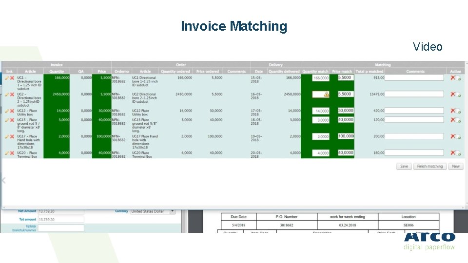 Invoice Matching Video 