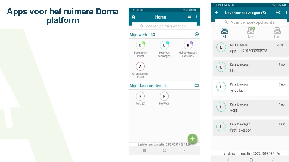 Apps voor het ruimere Doma platform 