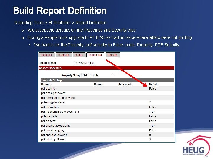 Build Report Definition Reporting Tools > BI Publisher > Report Definition o We accept