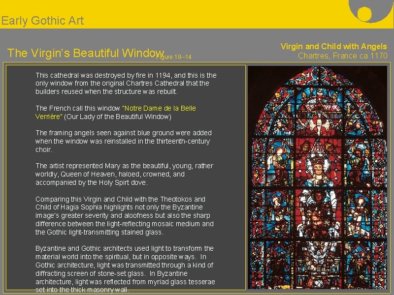 Early Gothic Art The Virgin’s Beautiful Window Figure 18 --14 This cathedral was destroyed