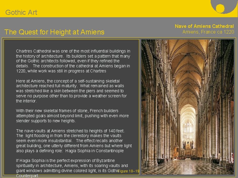 Gothic Art The Quest for Height at Amiens Chartres Cathedral was one of the