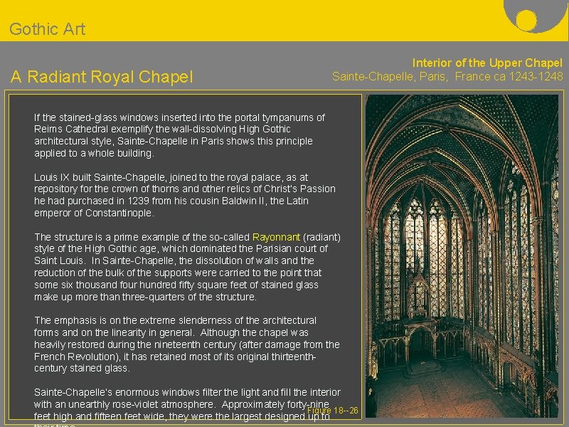 Gothic Art A Radiant Royal Chapel Interior of the Upper Chapel Sainte-Chapelle, Paris, France