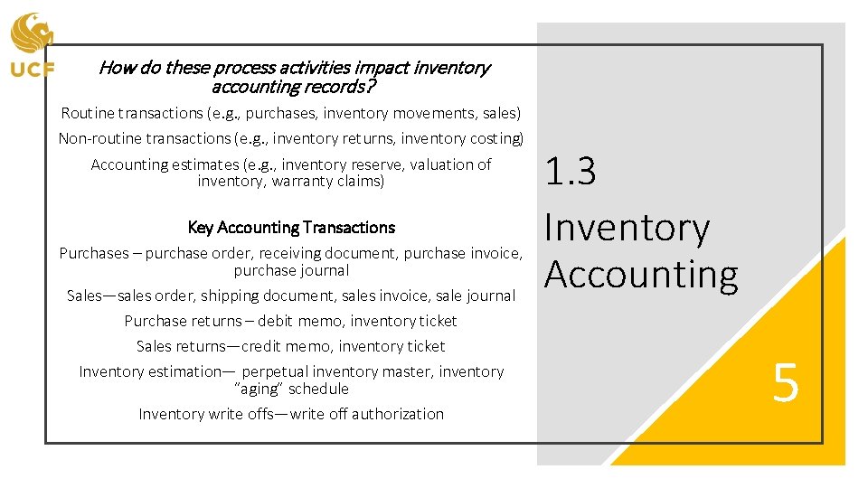 How do these process activities impact inventory accounting records? Routine transactions (e. g. ,