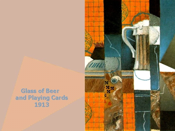 Glass of Beer and Playing Cards 1913 