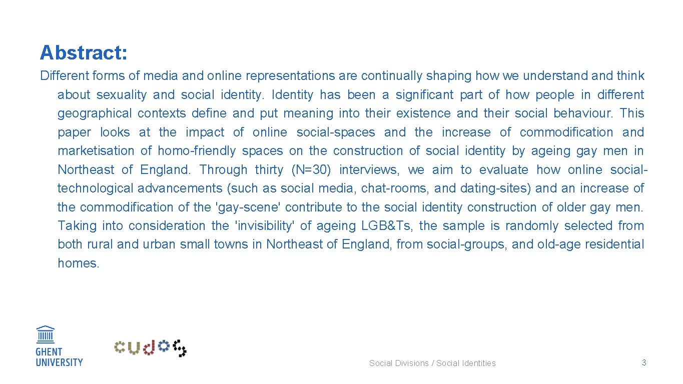 Abstract: Different forms of media and online representations are continually shaping how we understand