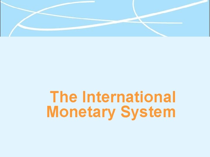 The International Monetary System 