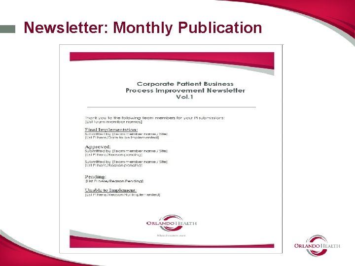 Newsletter: Monthly Publication 