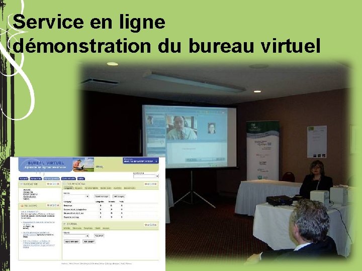 Service en ligne démonstration du bureau virtuel 