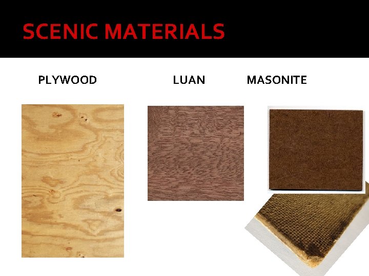 SCENIC MATERIALS PLYWOOD LUAN MASONITE 