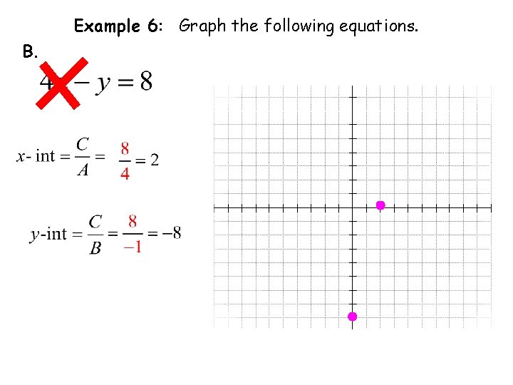 Example 6: Graph the following equations. B. 