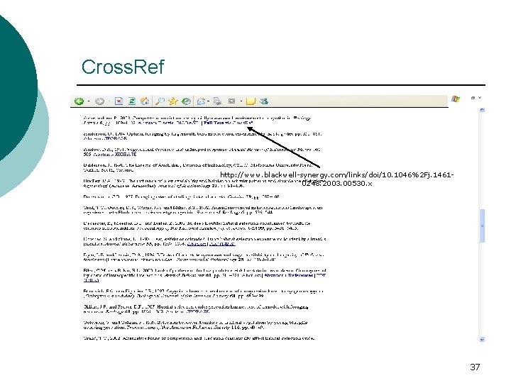 Cross. Ref résulte d’un accord entre éditeurs autorisant les références croisées entre leurs articles
