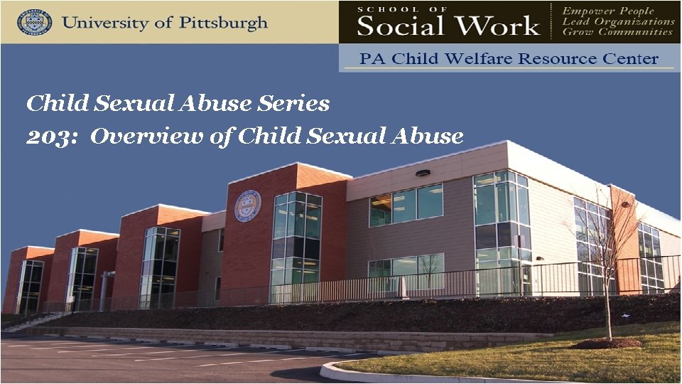 Child Sexual Abuse Series 203: Overview of Child Sexual Abuse 