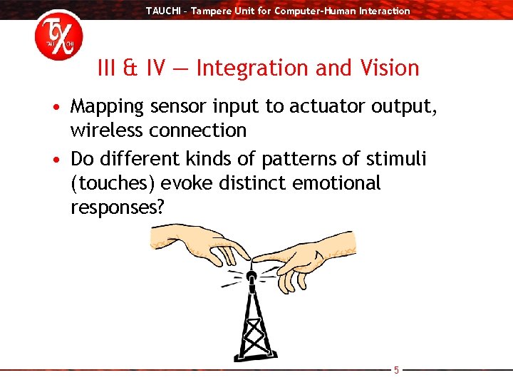 TAUCHI – Tampere Unit for Computer-Human Interaction III & IV — Integration and Vision