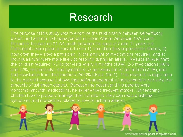 Research The purpose of this study was to examine the relationship between self-efficacy beliefs