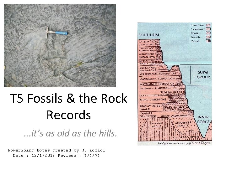 T 5 Fossils & the Rock Records. . . it’s as old as the T 5 Fossils & the Rock Records. . . it’s as old as the