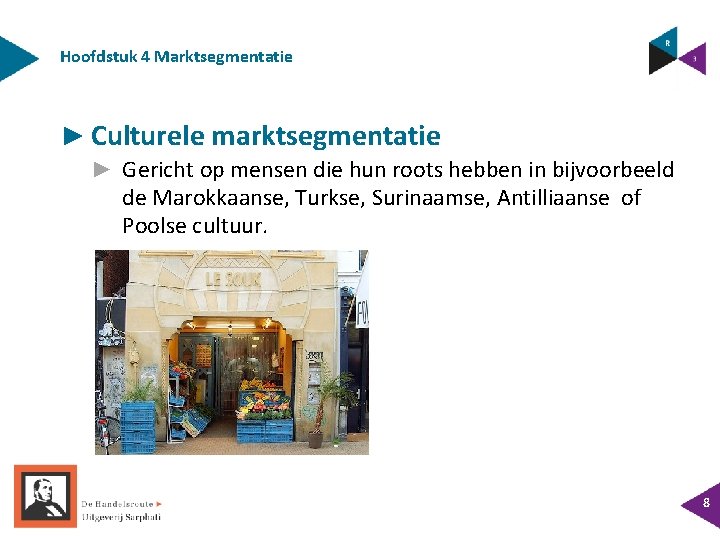 Hoofdstuk 4 Marktsegmentatie ► Culturele marktsegmentatie ► Gericht op mensen die hun roots hebben