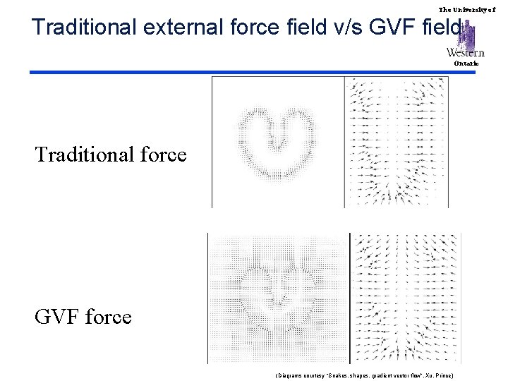 The University of Traditional external force field v/s GVF field Ontario Traditional force GVF