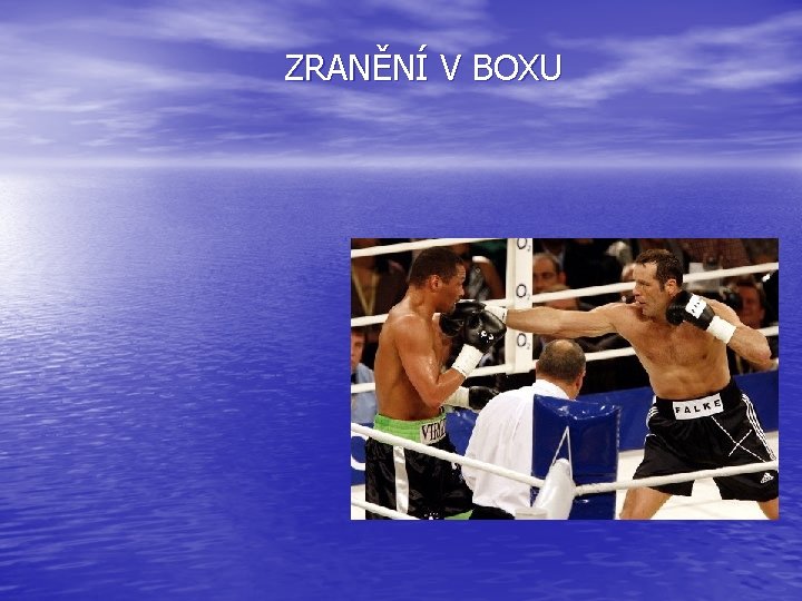 ZRANĚNÍ V BOXU 